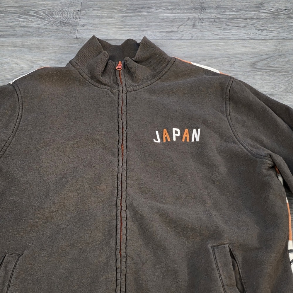 Vintage Lucky Brand Japan Asia Full Zip Brown Jacket Cotton‎ Distressed Men's XL - Picture 2 of 7